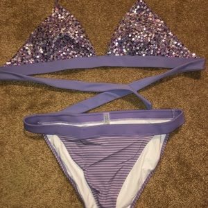 Like New! Victoria Secret Purple Sequin Bikini